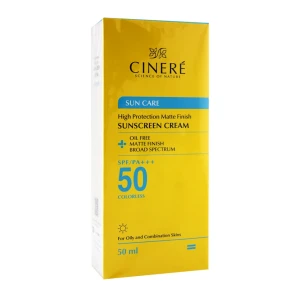 کرم ضد آفتاب SPF50 بی رنگ پوست چرب سینره